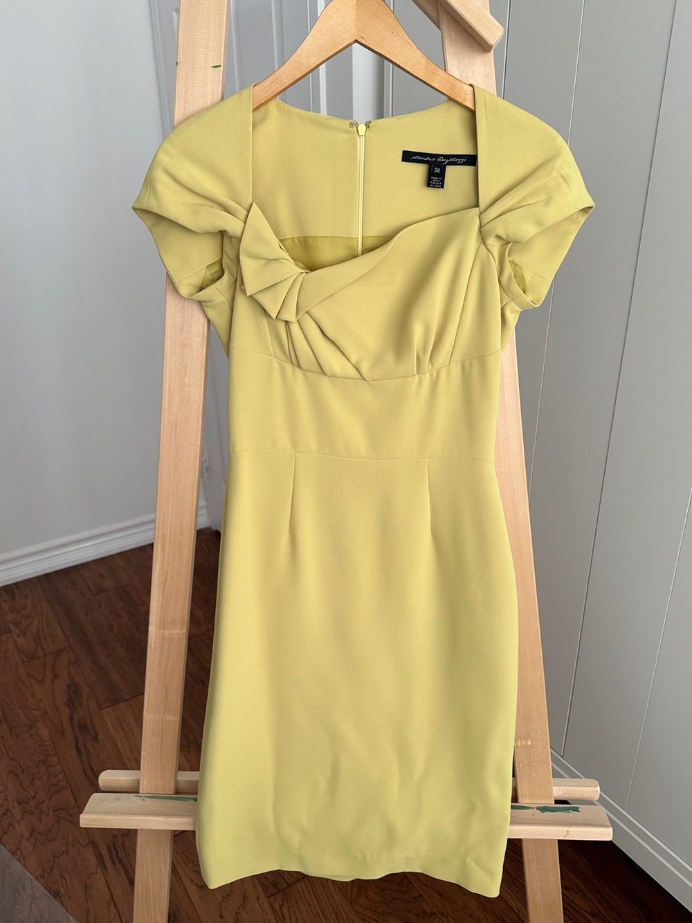 Sandra Angelozzi yellow business casual dress